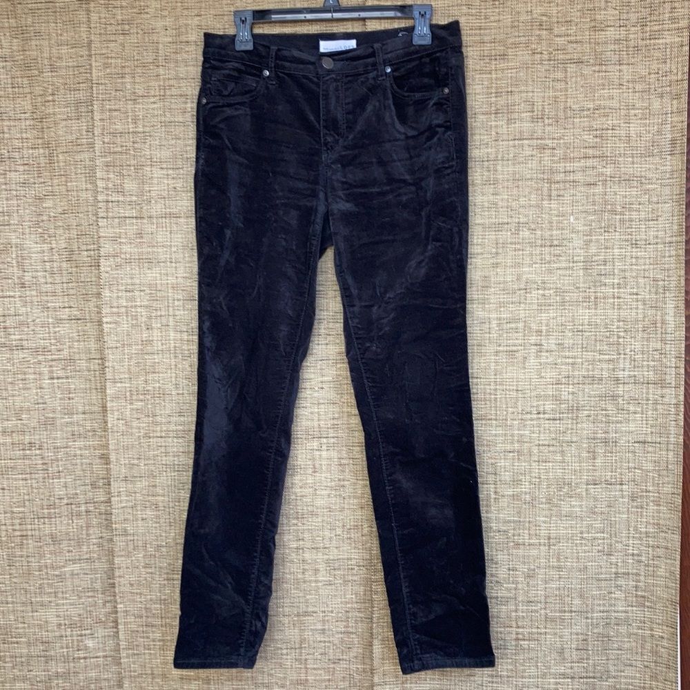 LOFT black velvet jeans pants